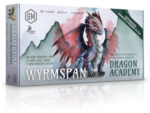 Stonemaier Games | Wyrmspan Dragon Academy | Board Game Expansion | Ages 14+ | 1-5 Players | 90 Minutes Playing Time | Board Game Expansion | Ages 14+ | 1-5 Players | 90 Minutes Playing Time