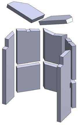 Feuerraumauskleidung - Passend für Wamsler Delta Typ 10881** & weitere Kamin & Ofenmodelle inkl. Modellübersicht - Kaminofenauskleidung aus Vermiculite - passgenau & einfach austauschbar 10-teilig