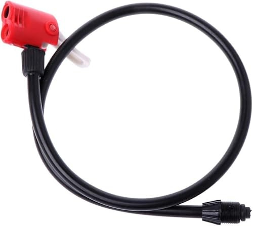 Mooff Bicycle Pump Hose, 67cm Bike Pump, Black and Red Bike Bicycle Handy Portable Air Pump, Tire Inflator Replacement Hose Accessories