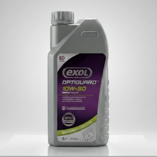 Exol Optiguard 10W-30 (M111) 1 Litre Engine Oil – High Performance Mineral Oil Based Lubricant for Cars and Light Vans – Fuel Efficient & Wear Protection