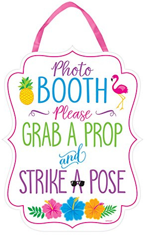 (PKT) Hawaiian Photo Booth Sign 29cm x 38cm