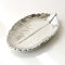 AKOAK 1 bandeja de almacenamiento de cerámica plateada en forma de hoja para joyas, llaves, objetos pequeños, caramelos, bandeja de aperitivos, accesorios para fotos, decoración del hogar, mini