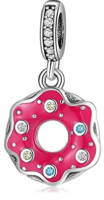 G 67 Charm Donut Simpson, 925er Sterlingsilber, Kompatibel mit Pandora Armband