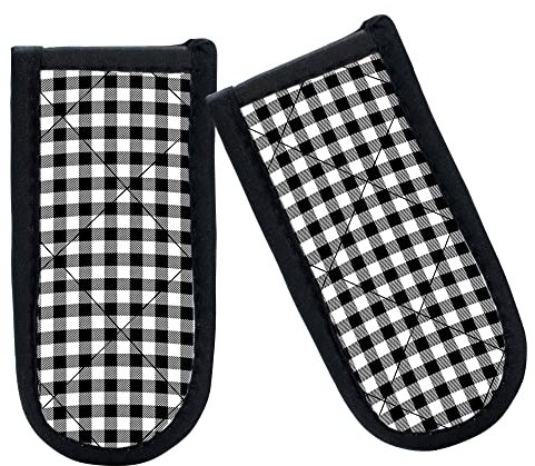 Cast Iron Skillet Handle Covers,Pot Handle Covers Heat Resistant,Pot Holders for Kitchen Heat Resistant,Machine Washable Handle Mitts 2 PCS(Plaid)