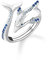 THOMAS SABO Damen Ring Delfin mit blauen Steinen 925 Sterlingsilber, Geschwärzt TR2384-644-1