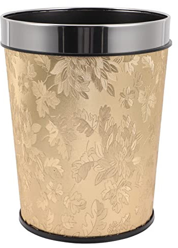 Cabilock Style Chinois Cache-Pot Ordures Ktv Top Salles de Bains Poubelle Marron Couvercle Vivant Multi-Fonctions Rétro Poubelle Cuisine Chambres Décoratif Chambre Lumière Plastique Bureau
