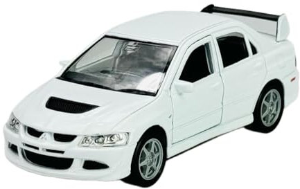 DROMADER Welly Mitsubishi Lancer Evolution VIII Evo 8 Weiss 1/34-1/39 Neu Modell Auto Die Cast