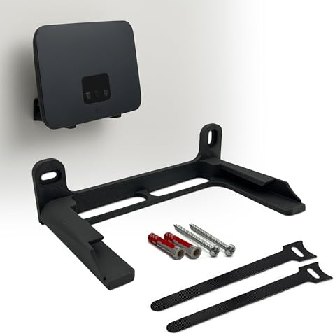 Soporte de pared para Telekom Speedport Smart 4 Router TypA Tipo B Plus, color negro, incluye material de fijación y gestión de cables, soporte de pared, soporte de pared, accesorio de pared