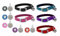 Hundehalsband aus echtem Leder, mit Sicherheitsgummi, Glocke und personalisierbarer Herzmarke (Rosa)