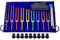 Orton 9 Stück bunte Solfeggio Stimmgabeln aus Aluminiumlegierung für Therapie, Stimmtherapie, Schwarz