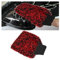 JNNJ Gant De Nettoyage De Voiture en Microfibre, Gant De Lavage pour Voitures Et Ménage, Gants en Microfibre, Gant Nettoyage pour L'entretien des La Voiture Et Le Nettoyage des Vitres(Rouge Noir)