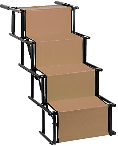 OHMG Zusammenklappbare und verstellbare Rampe für große und kleine Hunde, Leiter für Haustiere, Rampe, 75 kg, aufladbar, für alle Fahrzeuge