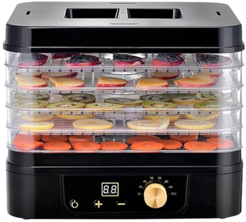 Deshidratador De Alimentos De 5 Bandejas, Deshidratador De Bocadillos, Máquina Secadora De Carne, Verduras Y Hierbas For El Hogar, Control De Temperatura Ajustable De 35 A 70 °C