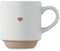 Kleine Kaffee Tasse aus Keramik mit eingraviertem Herz. Platzsparend Stapelbar. Passend für doppelten Espresso oder für die Kinder. max. 170ml - Ø6,8 - Höhe: 8cm (Weiß)