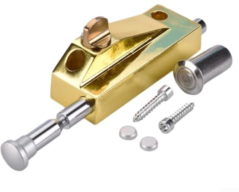 El diseño inteligente cumple con la fiabilidad, perno de resorte de aleación de aluminio perfectamente adecuado para diferentes puertas (dorado)