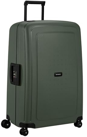 Samsonite S'Cure Renewed - Hartschalenkoffer 75 cm, Groß, Check-in Koffer mit Dreipunkt-Verschluss, Leicht, 4.60 KG, 102 L, Grün (Dark Green)