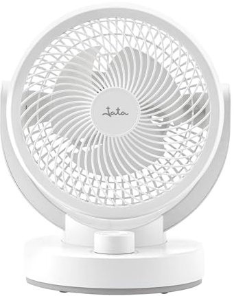 JATA JVCA1815 - Circulador de Aire Compacto 40 W, Ventilador Potente Silencioso, 3 Velocidades, Oscilación Automática, Cabezal Inclinable 90º, Alto Caudal 1444 m³/h