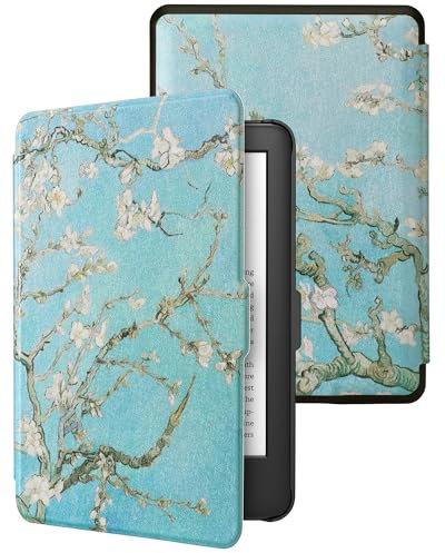 WALNEW Case for Kindle Paperwhite 5th/6th Generation, Ultra Light &Thinnest Premium Slim Cover for Amazon Kindle Paperwhite 2012/2013/2015 with Magnetic Auto/Sleep Wake Function (Tree and Flower)