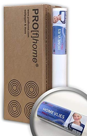 HomeVlies glatte überstreichbare Vliestapete weiß ohne Struktur Glattvlies Renoviervlies Malervlies 4 Rollen FSC® MIX CREDIT Nr. TSUD-COC-001718-KR