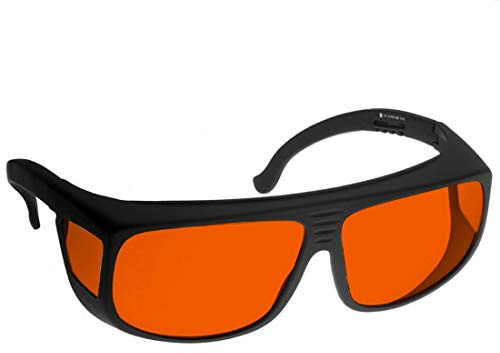 Picotronic zertifizierte Laserschutzbrille PICO-LPG-405-532 nach DIN EN 207, geeigneter Wellenlängenbereich >400-532 nm, bequeme Passform über Brille o. allein, Seitenschutz für brei… - 70140316