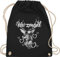 Turnbeutel Rucksack - Kompatibel mit Oktoberfest Tasche - Herzmadl Hirsch - Unisize - Schwarz - stoffbeutel trachten trachtenrucksack bayrische geweih beutel trachten+rucksack trachtentaschen