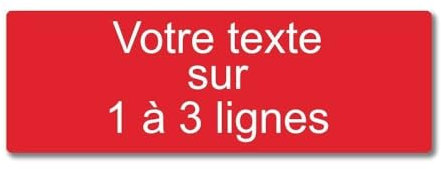 Plaque personnalisée Mygoodprice en acrylique Rouge 30x10cm autocollante
