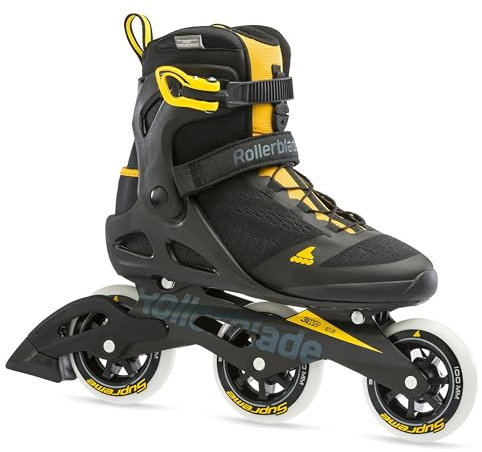 Rollerblade Herren Macroblade 100 3Wd Inlineskate, Black/Saffron Yellow, 270