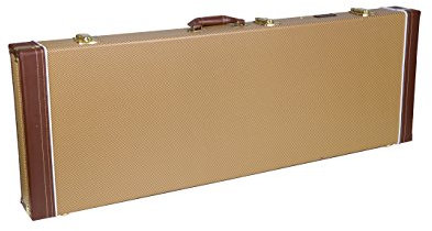 Crossrock Wooden Case Fits Fender Telecaster and Stratocaster Electric Guitars,Vinyl Tweed (CRW620ETW)