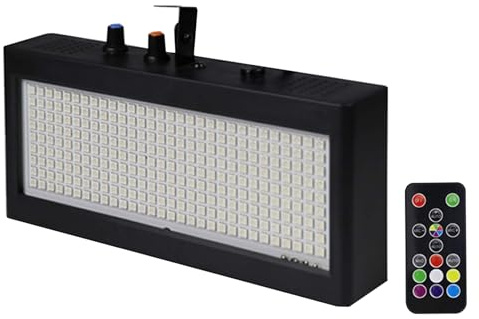 EcoStrobe Luz estroboscópica de escenario, iluminación de escenario súper brillante, activada por sonido y control de velocidad, luz estroboscópica blanca, iluminación de fiesta flash para bodas,