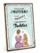 TypeStoff Holzschild mit Spruch – Mutter Tochter – im Vintage-Look mit Zitat als Geschenk und Dekoration zum Thema Mama, Familie und Geborgenheit - HS-00948