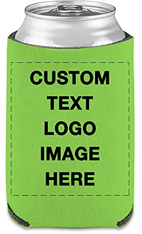 Personalised Can Cooler Sleeves Custom Beer Soda Drink Holders with Logo Photo Text Customised Gift for Christmas Wedding Party