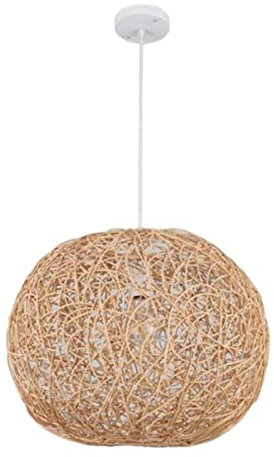 F Fityle flechten Kronleuchter Schlafzimmer Rattan Woven Deckenleuchte Hängelampe Pendelleuchte Esszimmer Leuchten für Antiquitätenladen