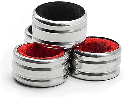 GIVBRO Weintropfring Edelstahl Rotweinflasche Halsband Alkohol Stopper Ring Versilbert 4 Stück