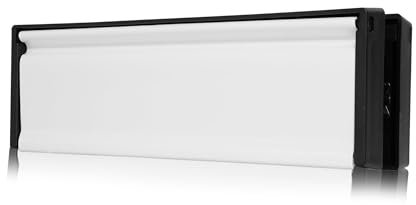 Xfort MailPlate 10 Letterplate White, Premium Draught Proof Postal Letterbox, Telescopic Sleeved Letter Box for uPVC Doors with 20-40mm Door Thickness.