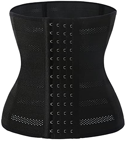 Shapewear Damen Taillenmieder Korsett Lange Torso Waist Trainer Corset Bauchweg Unterbrust Verstellbar Cincher Gürtel Taillenformer Stark Formend Shaper Atmungsaktiv Mieder (Schwarz,M)