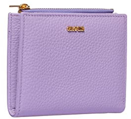 grande 2805 - pequeño Monedero de Mujer, de Cuero Genuino, Cartera, Minimalista, Mini Bolso con Cierre de Cremallera, pequeñas Titular de la Tarjeta (púrpura)