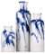 Blaue Keramikvase, 3er-Set – dekorative marineblaue und weiße Vase für Tafelaufsätze, Bauernhaus- und Heimdekoration – ideal für Wohnzimmer, Küche, Schlafzimmer, Esstisch und Bürodekoration