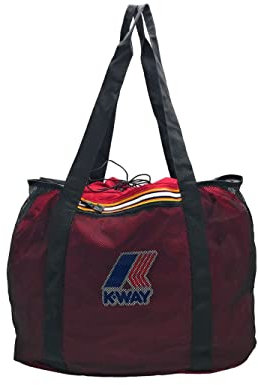 K-way Sac à provisions unisexe fabriqué en tissu ripstop imperméable, hydrofuge, coupe-vent et respirant. Grande capacité, polyvalent et pratique se replie parfaitement sur elle-même pour devenir une