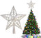 Weihnachtsbaum-Spitze aus Kunststoff, Weihnachtsbaumspitze Stern, Weihnachtsbaum Stern Topper, Christbaumspitze Stern, Christbaumspitze Baumspitze, für Weihnachten, Fest, Party, Zuhause, 20 cm, Silber