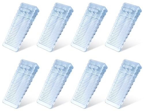 AiQInu 8 Pièces Cale Porte Sol, Cale pour Porte Transparent, Arrêts de Portes pour Protection de Maison, Cale Porte Caoutchouc, Butoir de Porte