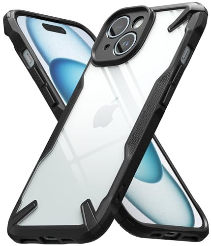 Ringke Fusion-X Case Compatible with iPhone 15 Plus 6.7-Inch, [Military-Grade Protection] Advanced Protection PC + TPU Bumper Phone Cover - Black