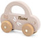 Elefantasie Spielzeug Auto aus Holz beige personalisierbar mit Name Holzauto Baby Geschenk mit Gravur