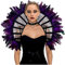 keland Viktorianisch Spitzenkragen Feder Umhang Stola Kragen Halloween Cosplay Accessoire (Violett-1)