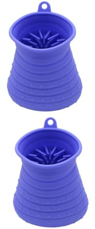FRCOLOR 2st Pfotenreiniger Für Welpen Pfotenreiniger Tasse Pfoten Reinigungsbürste Hund Fuß Waschmaschine Pfotenreiniger Kolben Hundepfotenbürste Violett Katzenpfote Doppelter Zweck