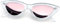 Joopin Polarised Cat Eye Sunglasses Womens Vintage Pink Mirrored Ladies Cateye Sun Glasses with UV400 Protection- Clear Frame Pink Mirror Lens