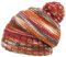 LIERYS Fauske Bommelmütze Damen/Herren - Pudelmütze mit Schurwolle - Made In Germany - Gestrickt - One Size 55-60 cm - Wollmütze in Oversize - Wintermütze Herbst/Winter orange-rot One Size