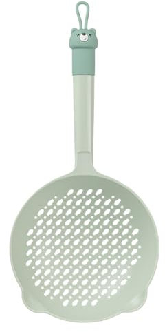 Colador De Cucharón De Cocina, Cuchara Ranurada Grande, Espumaderas De Cocina Antiadherentes, Colador De Pasta, Cuchara Para Freír Para Cocina Y Colador(Verde)