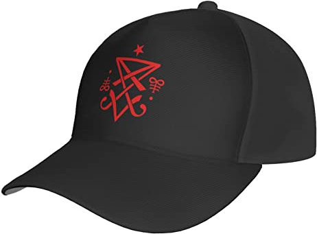 KWQDOZF Occult Sigil of Lucifer Satanic Outdoor Baseball Cap Trucker Hat Buckle Back Peaked Cap Casquette Hat