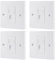 rhinocables CAT6A Ethernet Faceplate Single 1-Port/Double 2-Way RJ45 Socket Wall Plate for Ethernet Cable Networking (4, 1 Port)