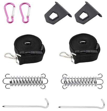 YUCKMZ Abspannset Tie Down Markise Sturmsicherung Spanngurte Spannfedern Kompatibel mit Fiamma F35 F45 F65 Caravan Wohnmobil